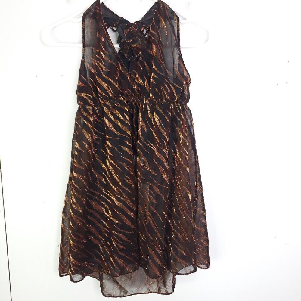 Cliche Top Womens M Babydoll Mesh Sheer Grunge Y2K Empire Waist New Bows Tank